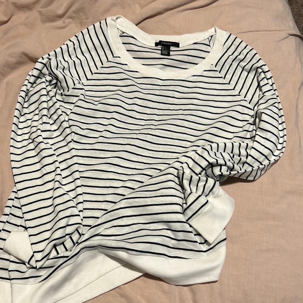 Forever21 Striped Long Sleeve Shirt